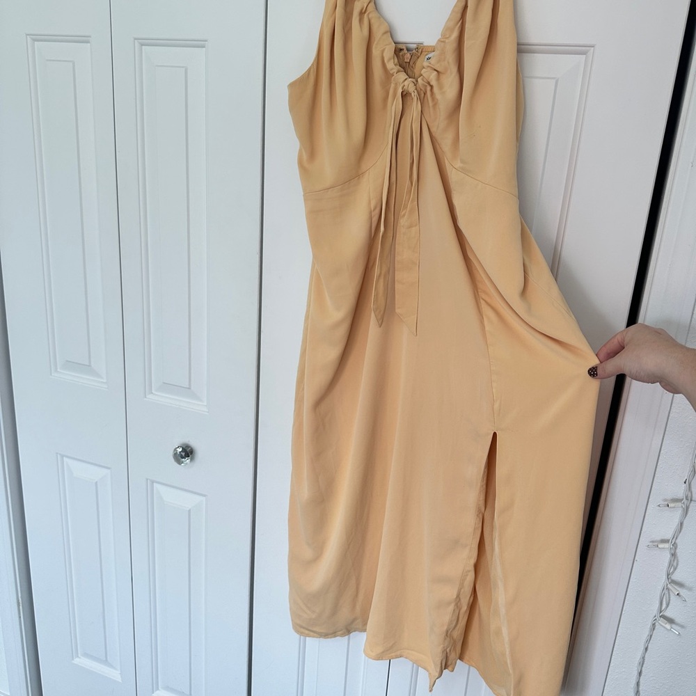 Abercrombie & Fitch Peach Midi Dress